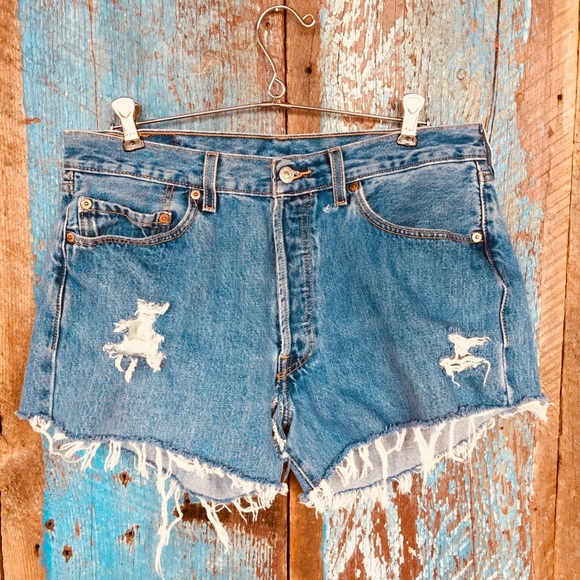 Levi's Pants - Levi’s 501 Cut Off Distressed Festival Shorts